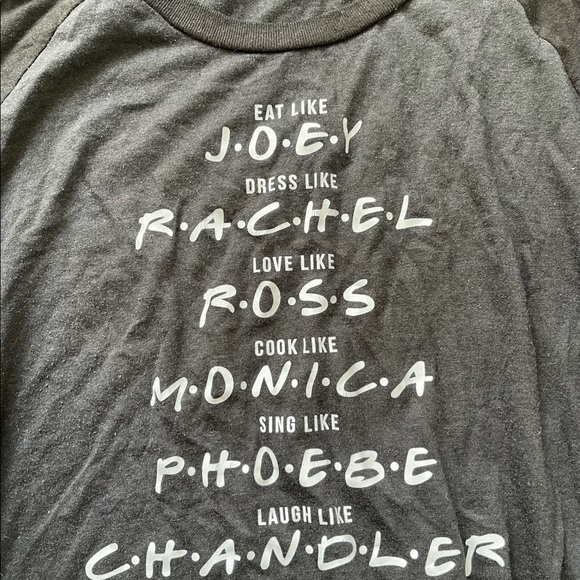 Friends Ringer Baseball Three Quarter Sleeve Tee - Picture 2 of 3